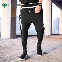 Уличная одежда, стильные лоскутные брюки, мужские джоггеры, японские джоггеры, мужские брюки, брюки в стиле хип-хоп, мужские брюки, модные повседневные мужские брюки