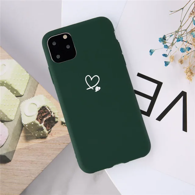Kowkaka лаконичные «любящее сердце» чехол для телефона для iPhone 11 Pro Max XS Max XR X, 8, 7, 6, 6 S, Plus, модный TPU пара задняя крышка популярный чехол - Цвет: T10