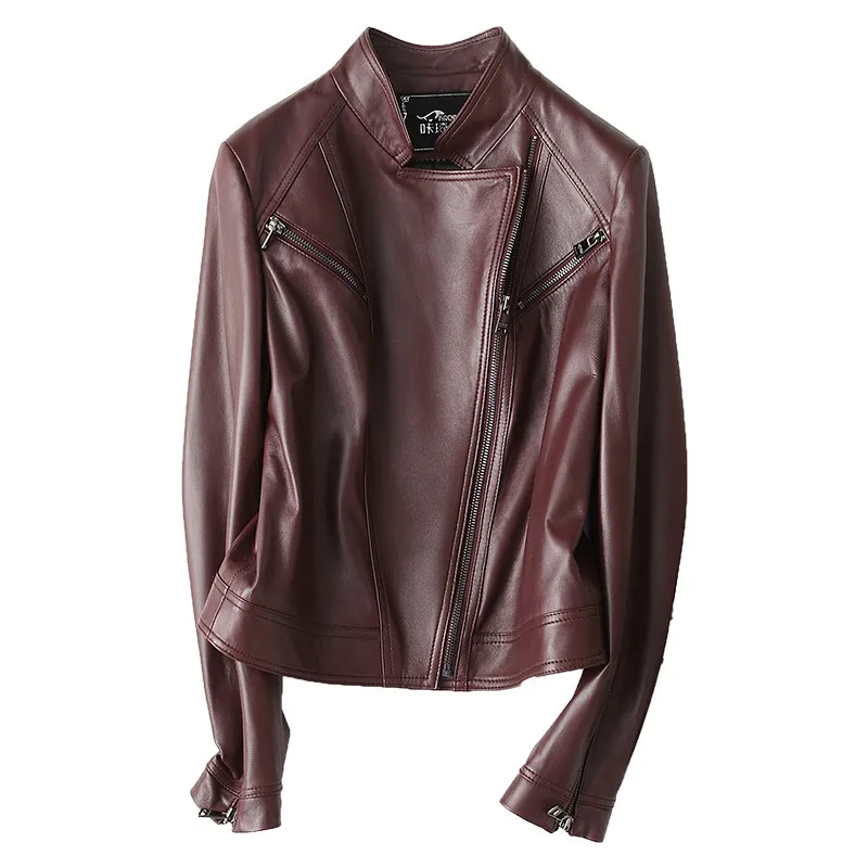 

Genuine Leather Jacket Spring Autumn Jacket Women Real Sheepskin Coat Female Korean Motorcycle Jackets Chaqueta KQN28018 MY2007