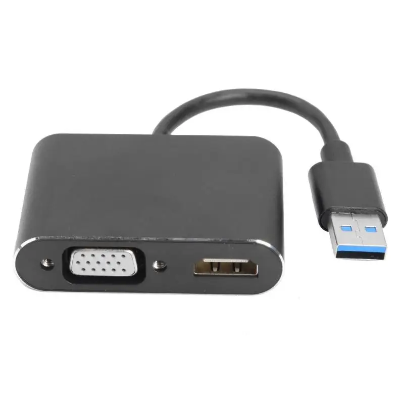 Горячая конвертер кабель Многофункциональный USB3.0 концентратор USB к HDMI VGA адаптер док-станция конвертер кабель для ноутбука