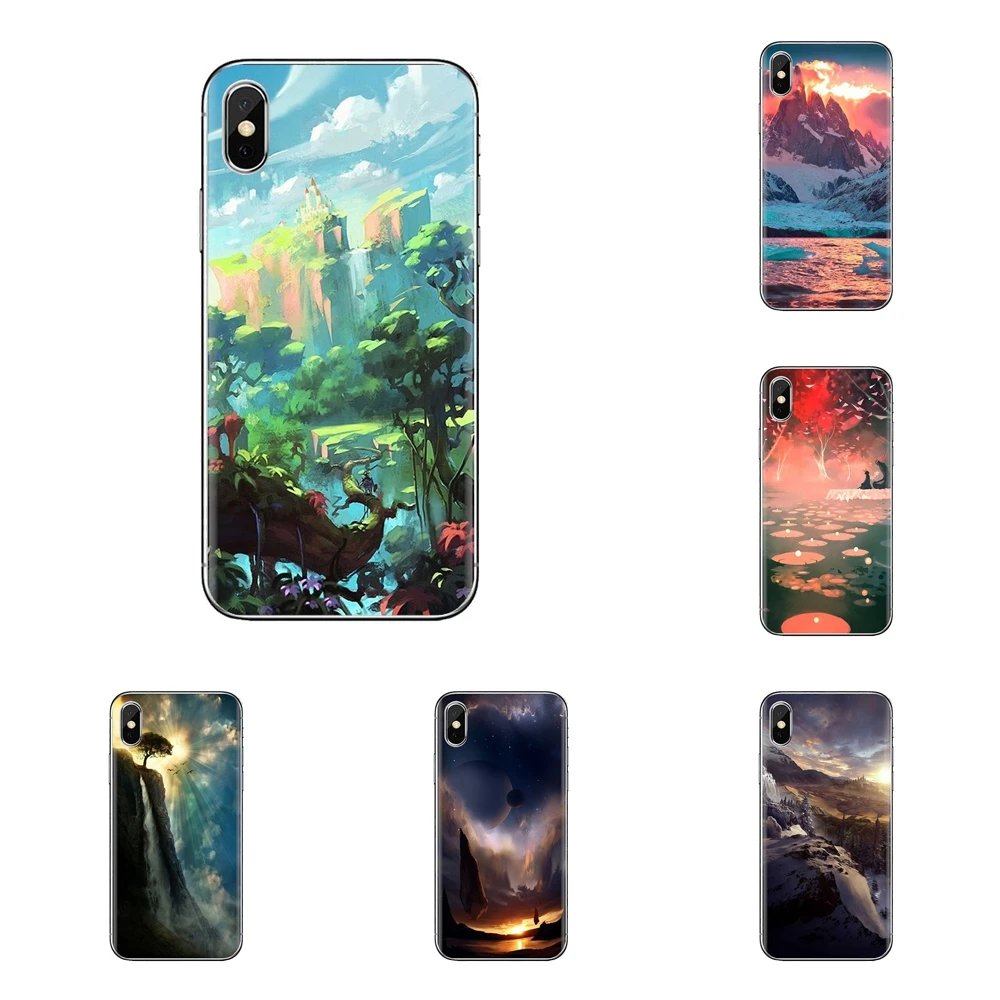 Scenery Of Animation Oil Painting For Huawei Honor 7X V10 6C V9 6A Play 9 Mate 10 Pro Y7 Y5 P8 P10 Lite Plus GR5 2017 TPU Covers |