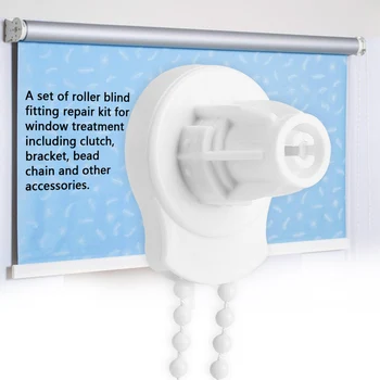 

25mm Roller Blind Fittings, Roller Shade Fitting Clutch Replacement Repair Kit Bead Chain Roller Blind Curtain Fitting Bracket