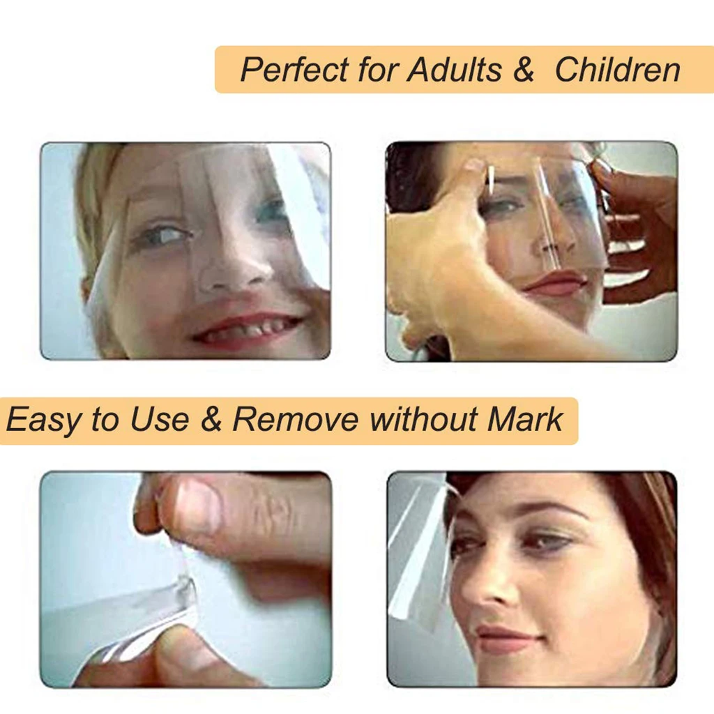 50Pcs Disposable Face Hairspray Shield Mask Hair Cutting Bang Trimmer Tool Shield Face Eye Protector