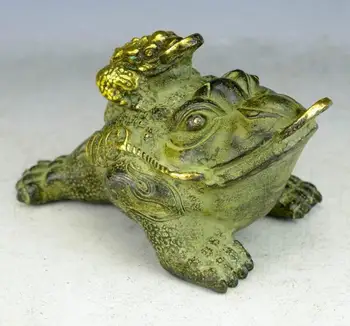 

1019 Pure copper three feet toad fortune raising, Nashi, and evil spirits.