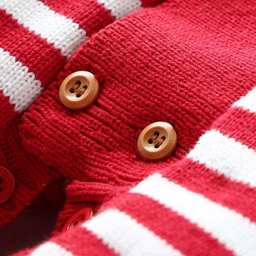 Winter Warm Baby Romper Long Sleeve Toddler Baby Boys Girls Hooded Romper Jumpsuit Thickened Knitting Outfit Roupas Infantis@45