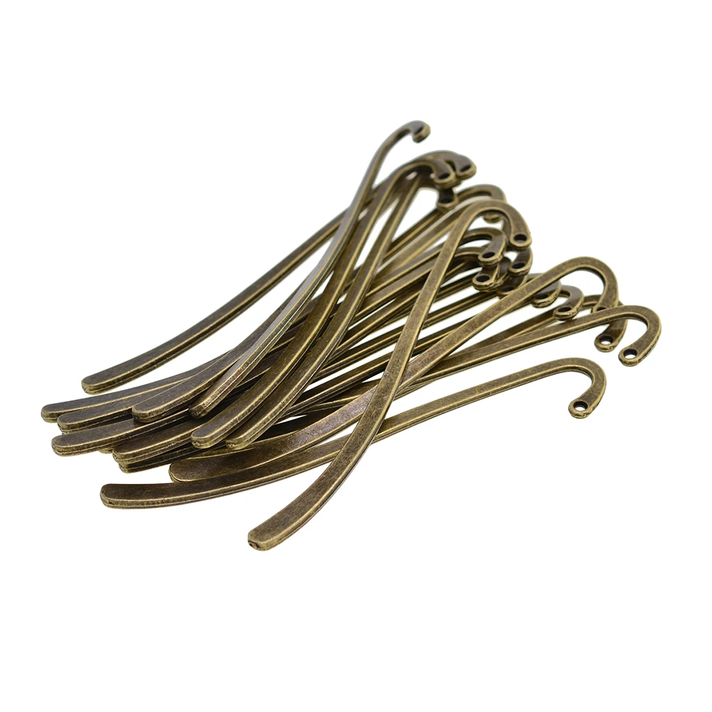 20x Antique Designs Metal Bookmarks Book Mark with Hook Jewelry Findings DIY