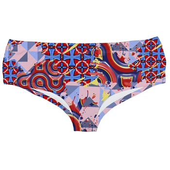 

Women Panties RED AND BLUE PAINT MESS Print Comfort Underwear Skin-friendly Briefs Sexy Lingerie Women's Intimates Panties