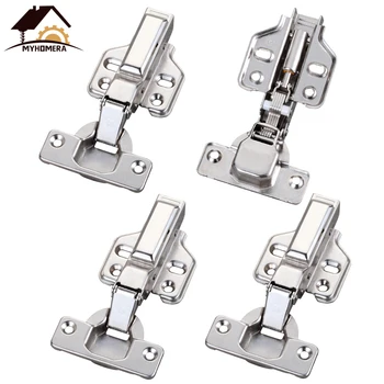 

Myhomera 2Pcs Cabinet Hinge Hydraulic Cupboard Door Hinges Copper Core Kitchen Damper Buffer Soft Closer Steel Full/Half/Embed