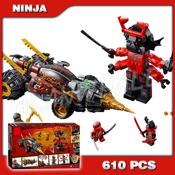 

610pcs Ninja Earth Driller Giant Stone Warrior Mech Battle Model Building Blocks Toys Bricks Compatible with Lago