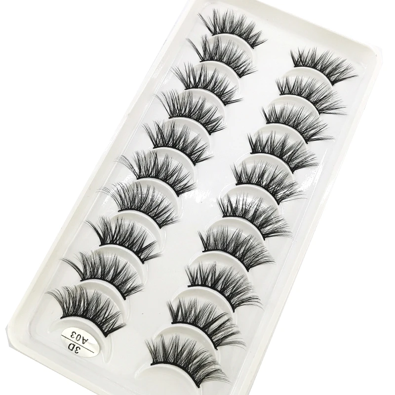 Eyelash Extensions Fake Eyelashes Eyelash Extension Lashes Eyelash Makeup Tools 10 Pairs Crisscross Half Eye Lashes Natural False Eyelashes Handmade Faux 3D Mink Lashes