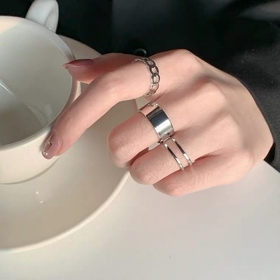 Silver Color Rings For Women Fashion Girl Gold Metal Ring Set Engagement Wedding Casual Party Gift Punk Boho 2021 Jewelry