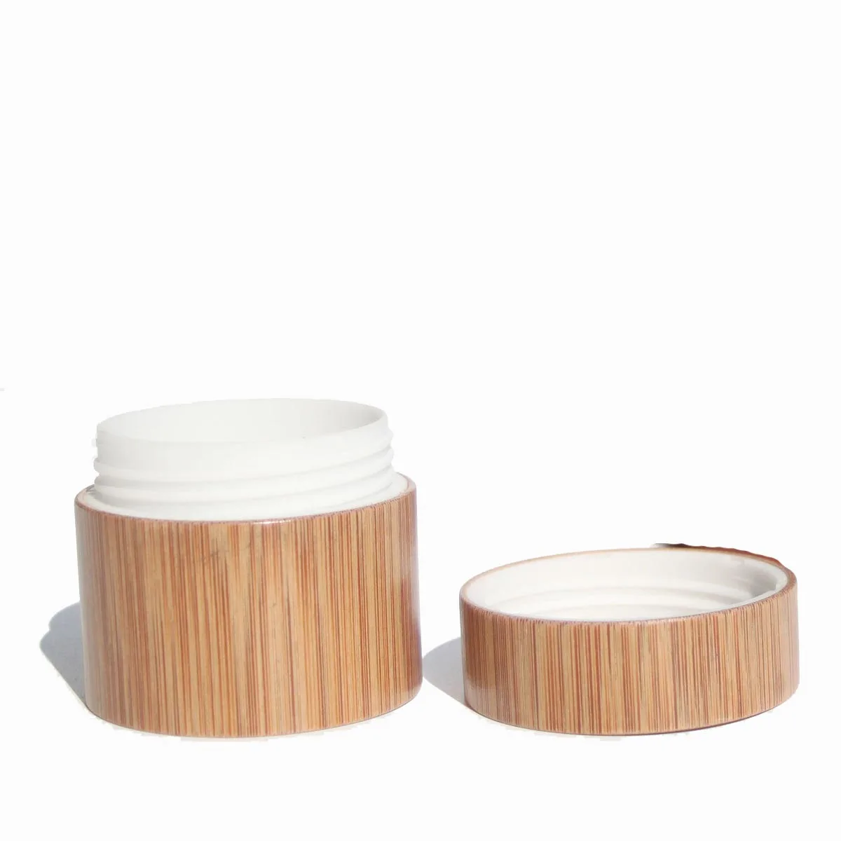 10pcs Natural Bamboo cosmetic jar cosmetic sample containers Environmental packing Material 3g 5g 10g 15g 20g 30g 50g