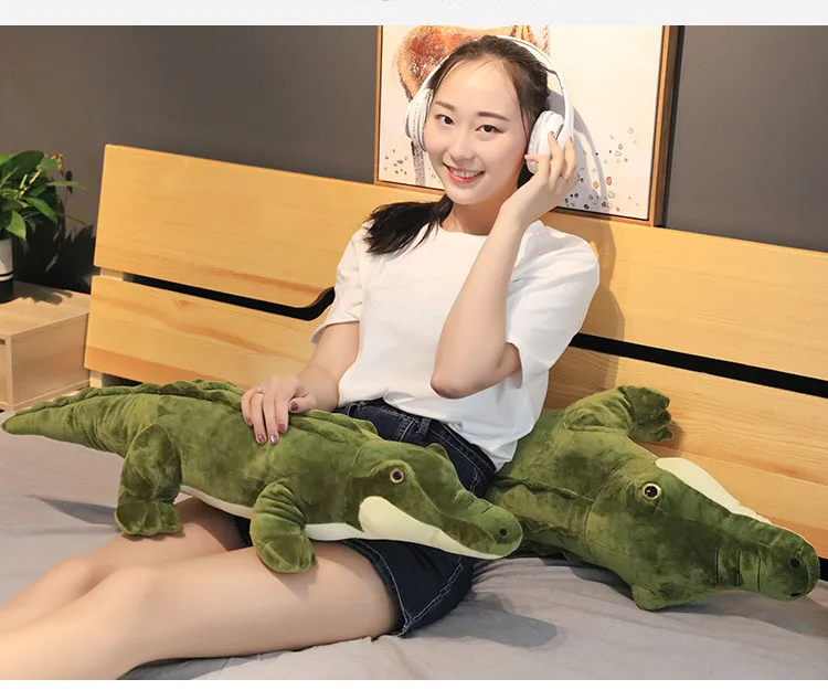 90 см 120 см плюшевая игрушка крокодил большой размер реалистичное чучело крокодил мягкая кукла подушка-крокодил домашний декор детские игрушки