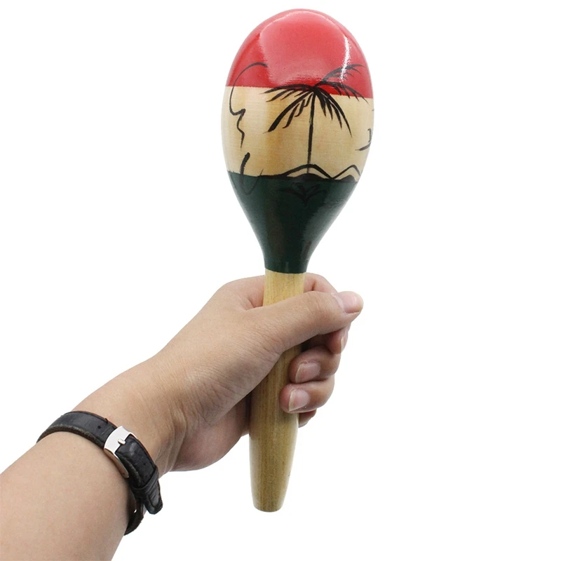 1 пара деревянных больших шариков Maracas Rumba погремушки песочный молоток