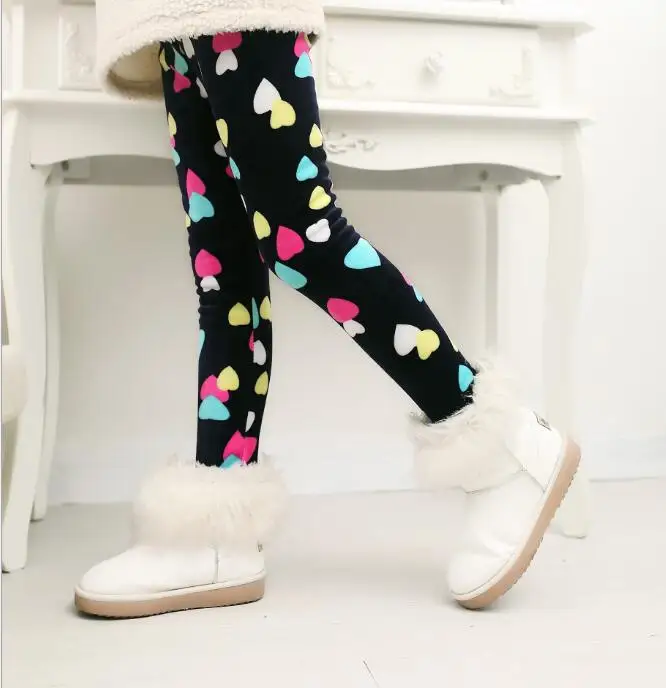 5caiaixing KSTDV Autumn Winter Girls Pants Velvet Thicken Warm Girls Leggings Kids Children Pants Girls Clothing For Winter 2-7years - Цвет: 5caiaixing