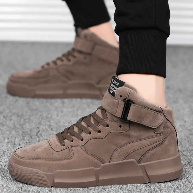 Men Boots Sneakers Men Canvas Shoes High top Male Brand Footwear Men's Casual Shoes Fashion Khaki Sneakers Winter Shoes
