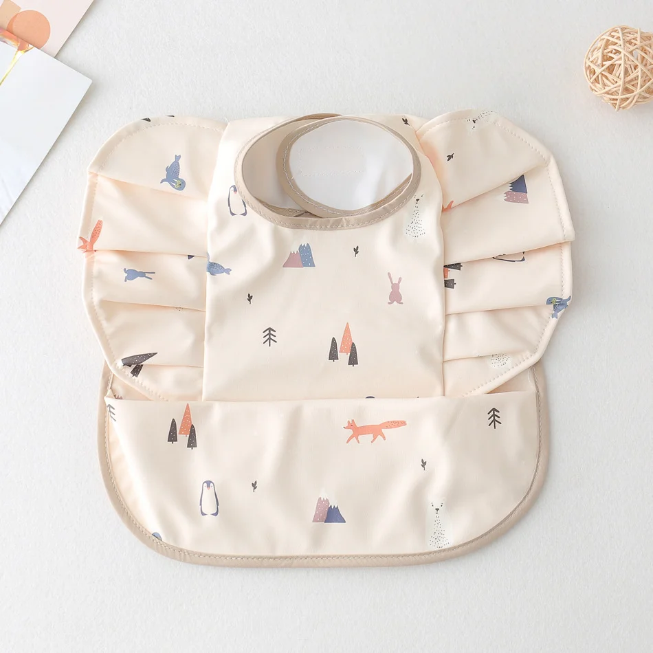 Baby Bibs Waterproof Infant Eating Apron Sleeveless Wings Art Smock for Kids Baby Stuff Chest Protection Feeding Bibs 0-3T baby accessories bag	 Baby Accessories