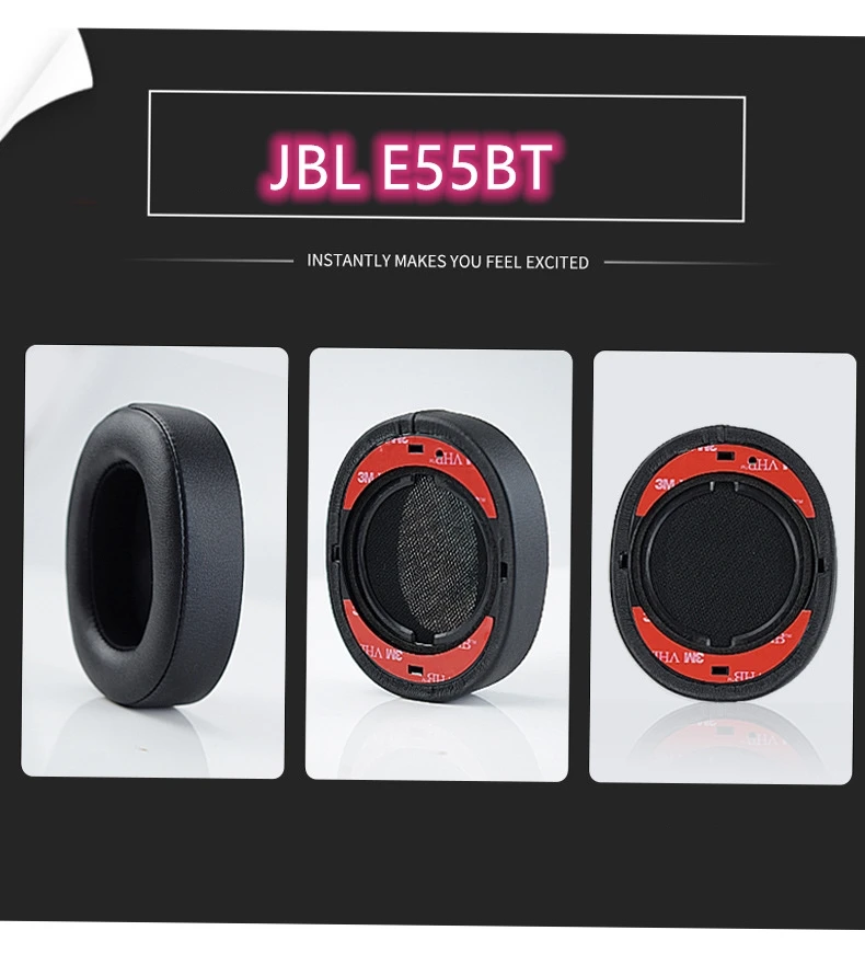 Подходит для наушников JBL E55BT с губчатым покрытием e55bt, наушники для ушей, хлопковое покрытие, белковые кожаные наушники