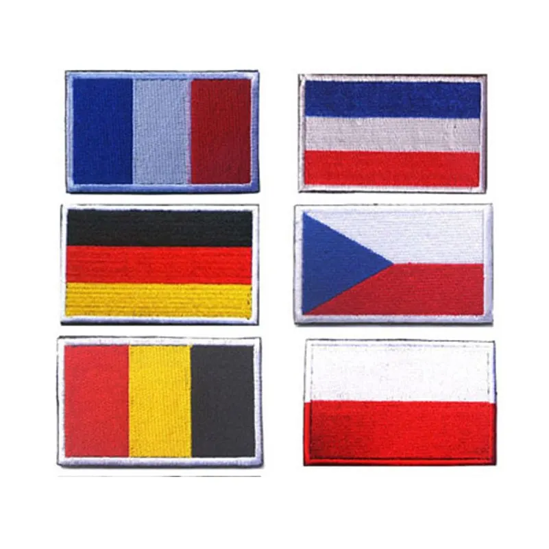 Вышитые нашивки Россия Германия Словакия Литовская Молдавия Фарерская Македония Монтенегро Швейцария Испания Франция флаги значки