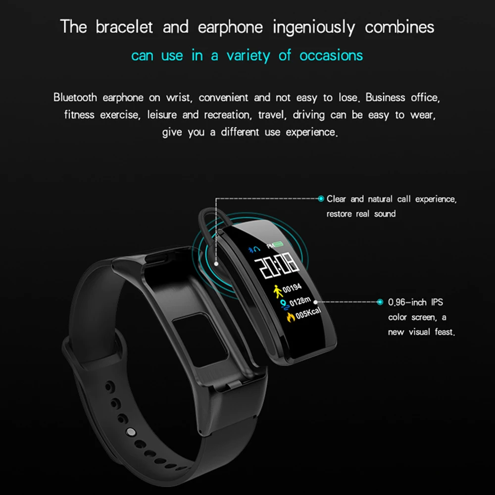 

B31 Smart bracelet talk bracelet activity tracker can reject answer call bluetooth headset for huwei b2 phone vs band 4 xiomi