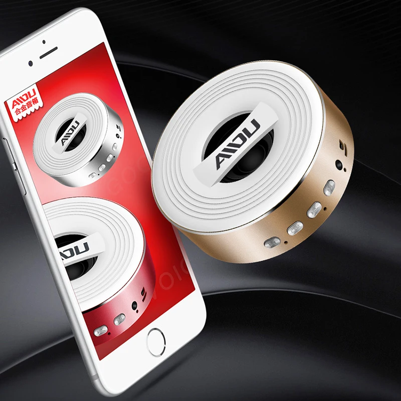 Беспроводной Bluetooth динамик металлический Мини Портативный Subwoof звук с микрофоном TF карта FM радио AUX MP3 Воспроизведение музыки громкий динамик
