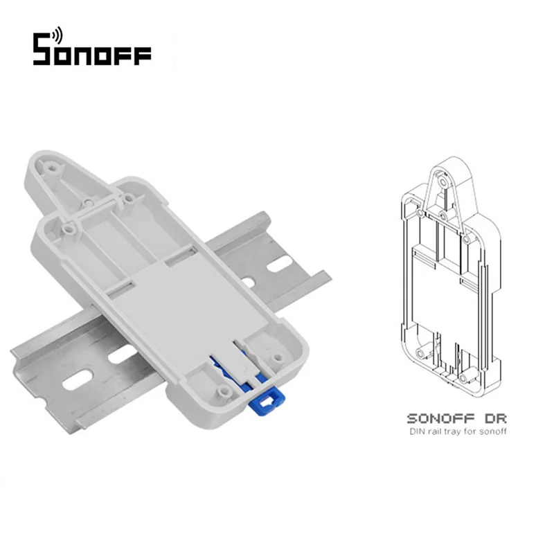 2 шт. SONOFF DR din-рейка лоток Регулируемый Установленный Корпус рельса опорное