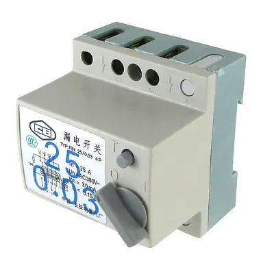 AC 380V 25A 3P переключатель типа ELCB утечки на землю выключатель