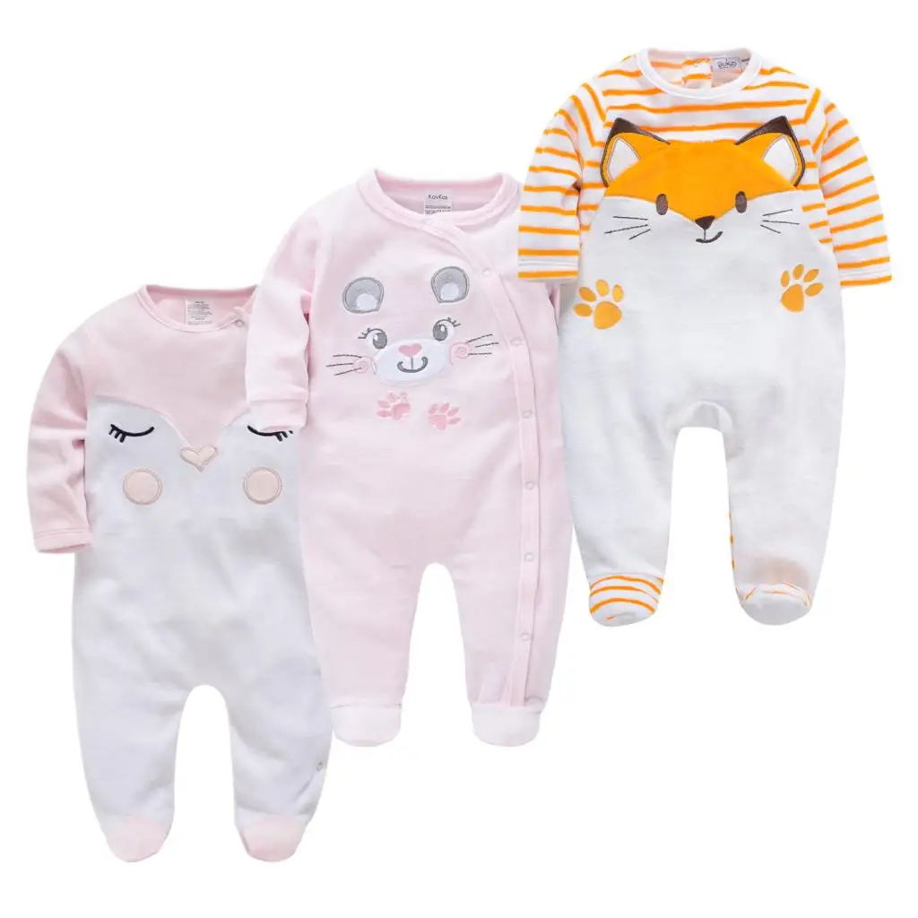 3pcs Warm Velvet vetements bebe de Newborn Baby Boys Jumpsuits Infant Baby Girls Clothes Toddler ropa bebes de Boy Pajamas