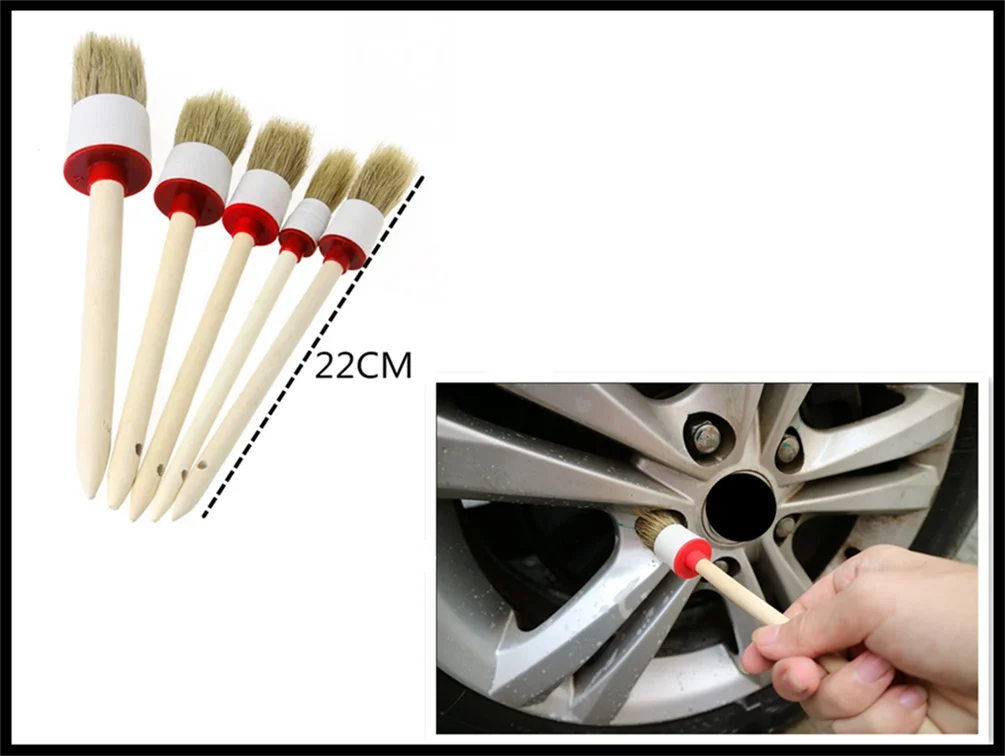Car interior cleaning beauty detail wood brush screw auto fine wash for Ford Expedition EcoSport Kuga F-Series Escape