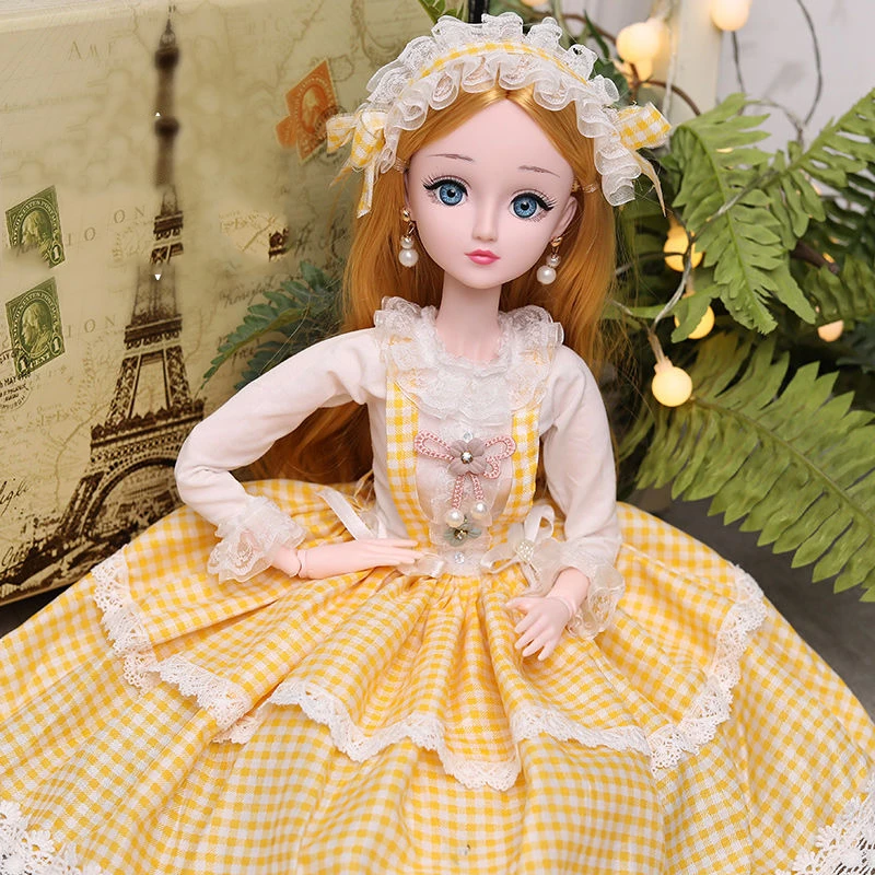 Новинка 1/3 BJD кукла 60 см 21 подвижные шарнирные куклы с нарядами Макси платье парик