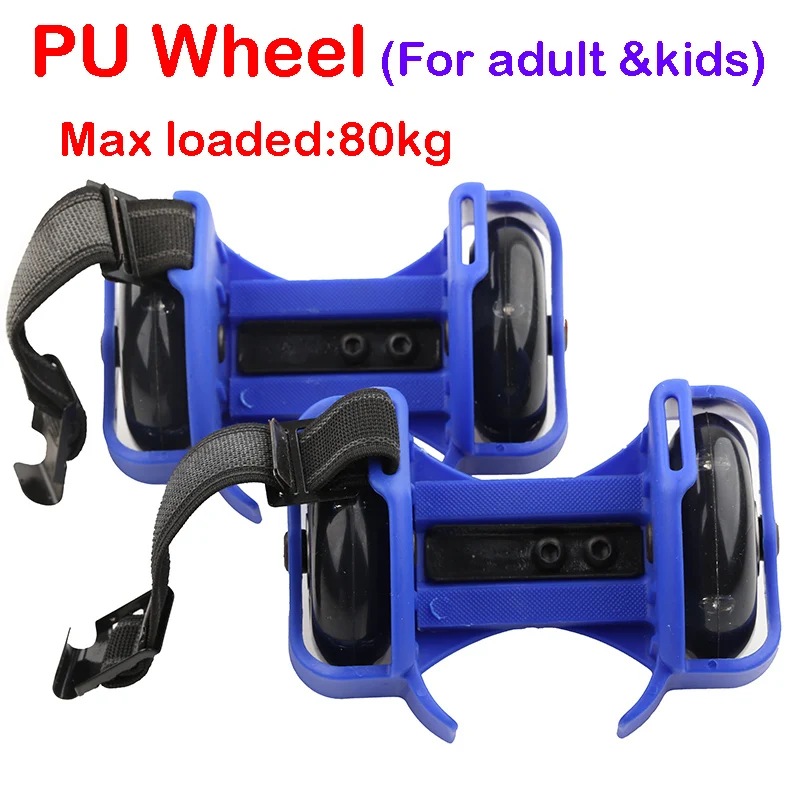 80kg blue ITSTYLE красочные роликовых ролики на пятку светящиеся колеса каблук ролик регулируемые просто обувь для роликов, Скейтборда для детей - Цвет: 80kg blue