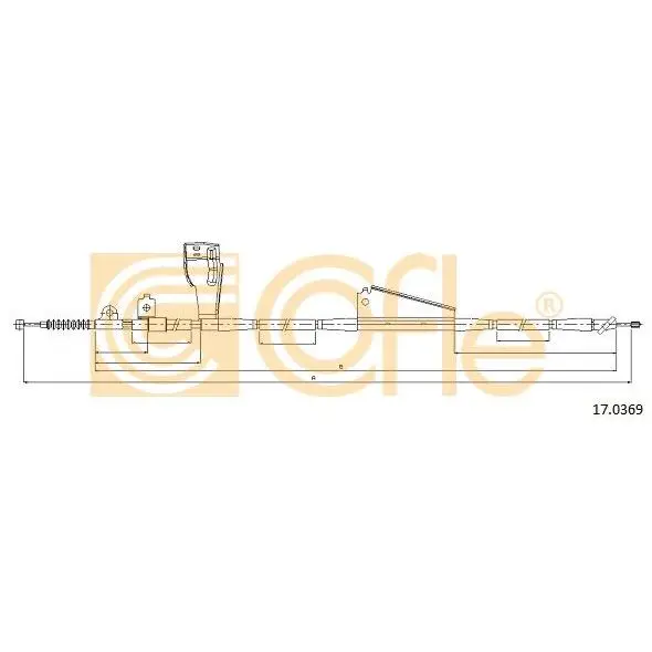 Brake cable rear right NISSAN NAVARA D40L P/UP all 7