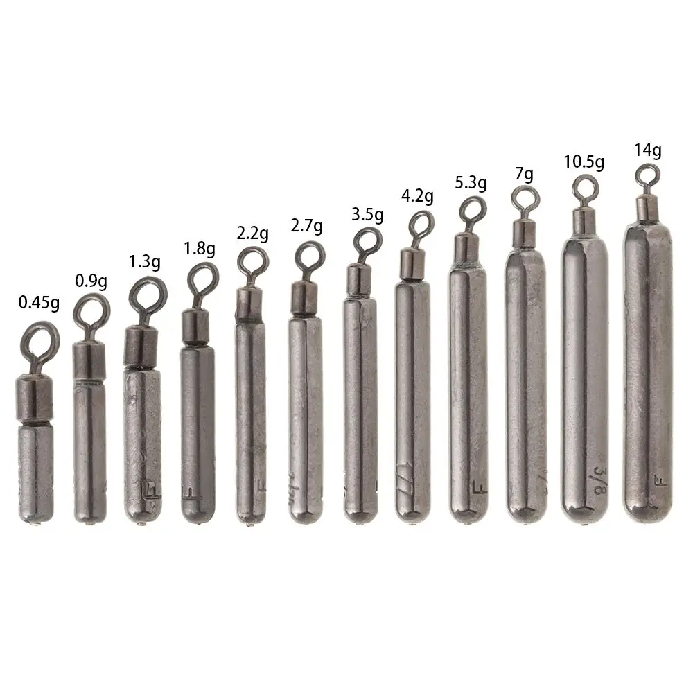 MUUNN 10PCS Tungsten Sinker,Skinny Drop Shot Weight,Jika Rig,1