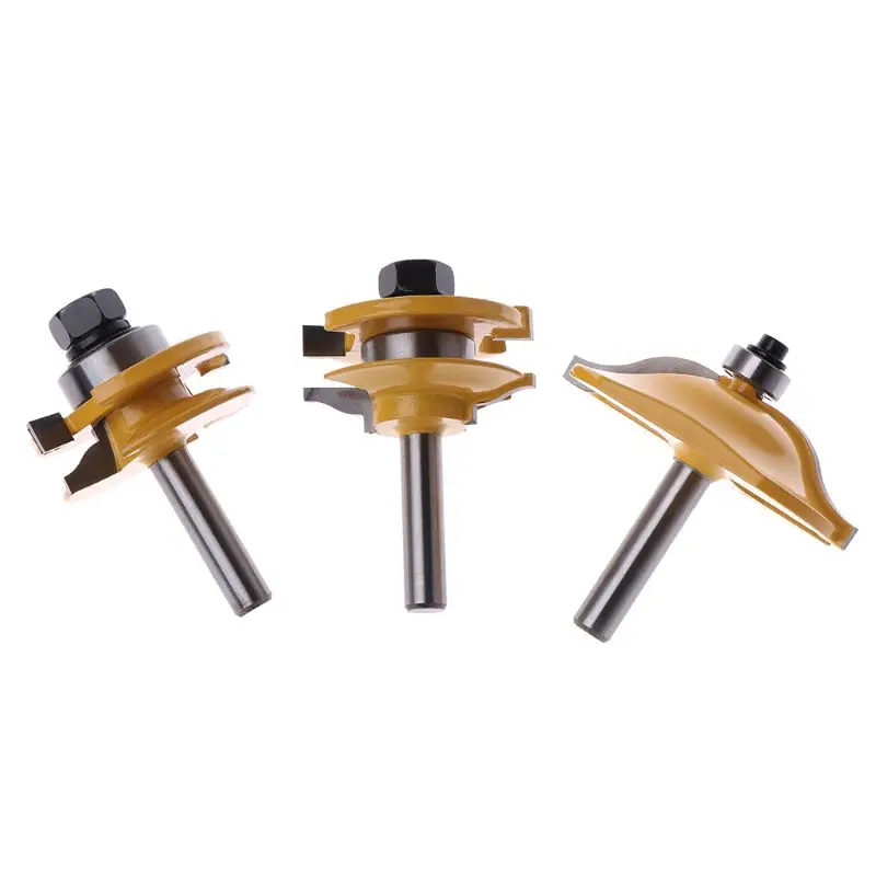 

3PCS 8MM Shank Raised Panel Cabinet Door Router Bit Set Woodworking Cutter for Wood Engraving Tools Kit S25 19 dropship
