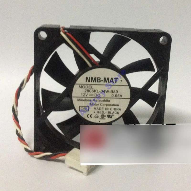 Вентилятор NMB 2806KL-04W-B89 7015 7 см 12 В 0 65a 8 Вт 3-проводной с двумя шарикоподшипниками 3000