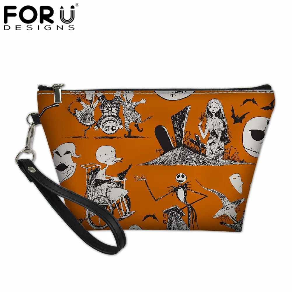 LH1141Z8 FORUDESIGNS/Винтажный чехол с черепом для Хэллоуина, косметичка для женщин, косметичка для девочек-подростков, органайзер для путешествий, женская маленькая сумка для туалетных принадлежностей - Цвет: LH1141Z8