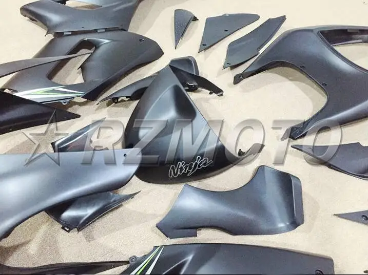 Высокое качество ABS Обтекатели комплект подходит для kawasaki Ninja ZX6R 636 2005 2006 6R 05 06 ZX-6R обтекатель комплект черный матовый