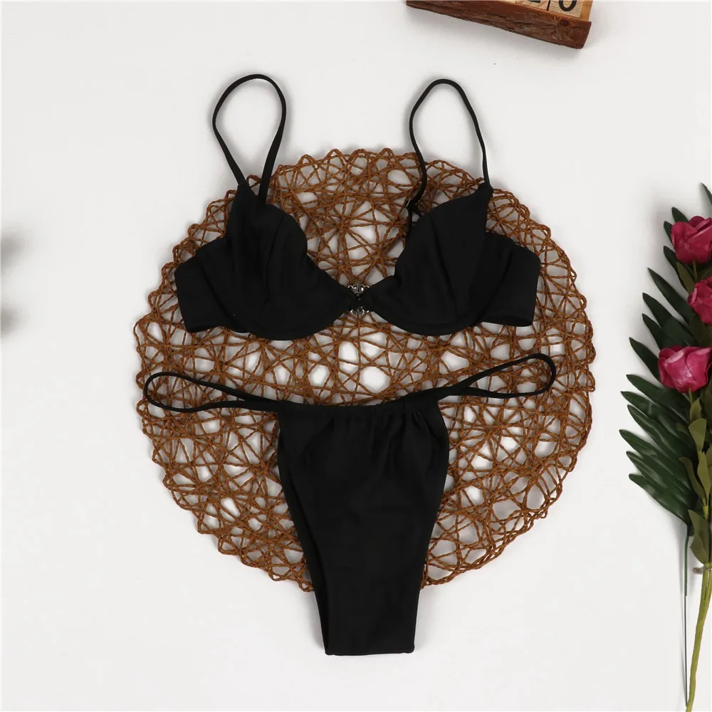 Женский комплект бикини со стрингами женский купальный костюм 2020 сексуальные