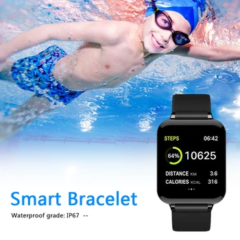 

Bluetooth 4.0 Smart Watch Men Women 1.3 inch Smart Bracelet IP67 Heart Rate Monitor Fitness Tracker For Android IOS