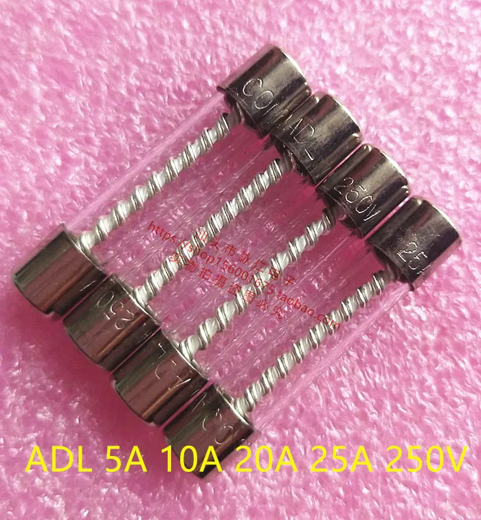 6*32 5A 10A 20A 25A 250V glass fuse spiral wire T5A 5PCS 1lotFuses