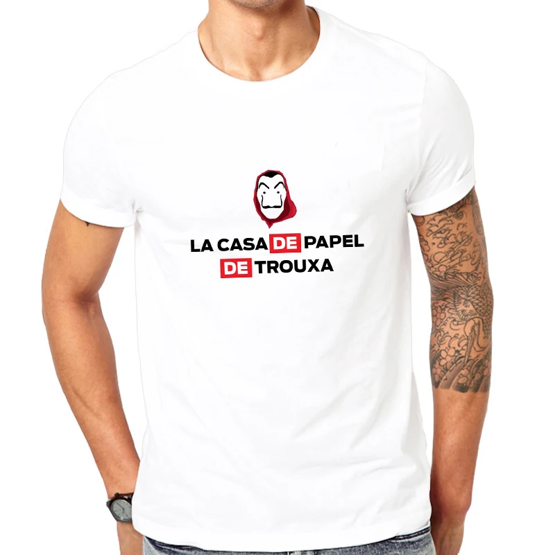 Showtly La Casa De Papel футболка деньги Heist футболки ТВ серии уличная Для мужчин короткий рукав House Of paper Забавный Harajuku негабаритных
