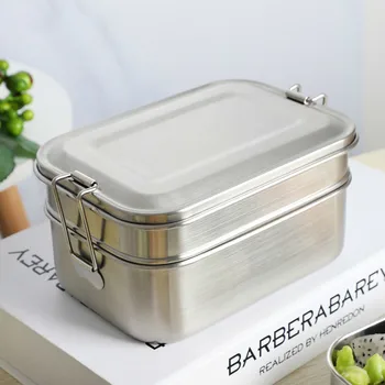 

Loncheras Escolares Infantiles 304 Stainless Steel Food Box Rectangular Buckle Lunch Box Student Insulation Lunch Box