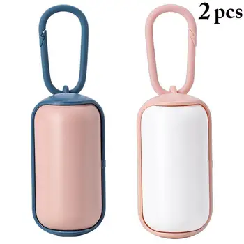 

2pcs Dog Waste Bag Dispensers Mini Portable Waste Bag Holders Poop Bag Dispensers ABS Dogs Trash Cleaning Tool Pet Supplies