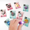 High-grade Cartoon Key Cover with Small LED Lamp Soft Silicone Protective Case Key Control Dust Cover Holder Key Chain Pendant 1