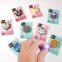 High-grade Cartoon Key Cover with Small LED Lamp Soft Silicone Protective Case Key Control Dust Cover Holder Key Chain Pendant 1