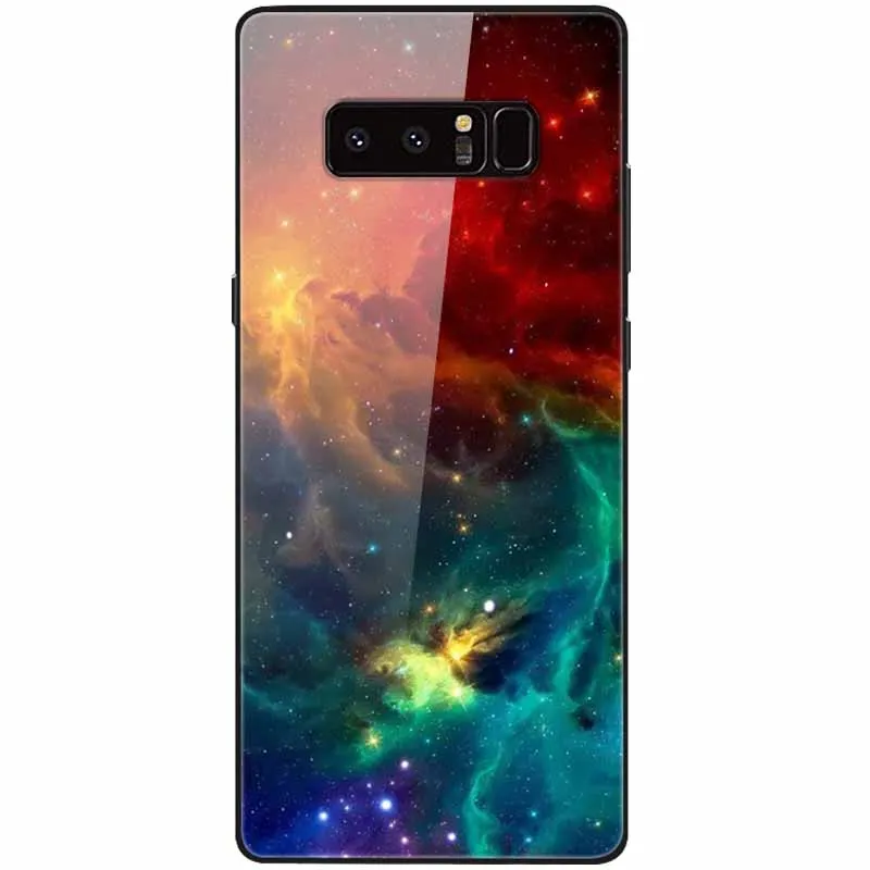 cute phone cases for samsung  Tempered Glass Cover For Samsung Note 8 Case Note9 Hard Protective Funda For Samsung Galaxy Note 10 Plus 9 Cases Luxury Bumper kawaii phone case samsung Cases For Samsung