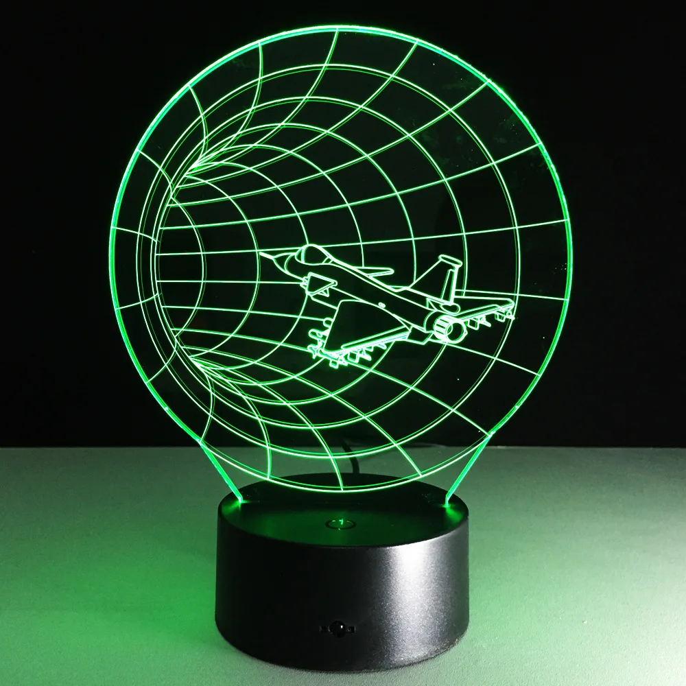 

Time Machine 3d Visual Illusion Lamp Transparent Acrylic Night Light Led Fairy Lampa Color Changing Touch Table Bulbing Lambas