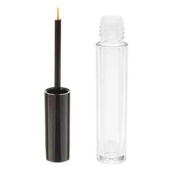 

4ml Mini 1Pc Protable 4 ml Empty Eyelashes Eyeliner Tube Container Vials Bottle Black clear DIY Mini Lip Gloss Split Bottle