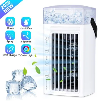 

Mini Portable Air Conditioner Multi-function Purifier USB Desktop Air Cooler Fan with Water Tank Home Mini Air Purifier Compact