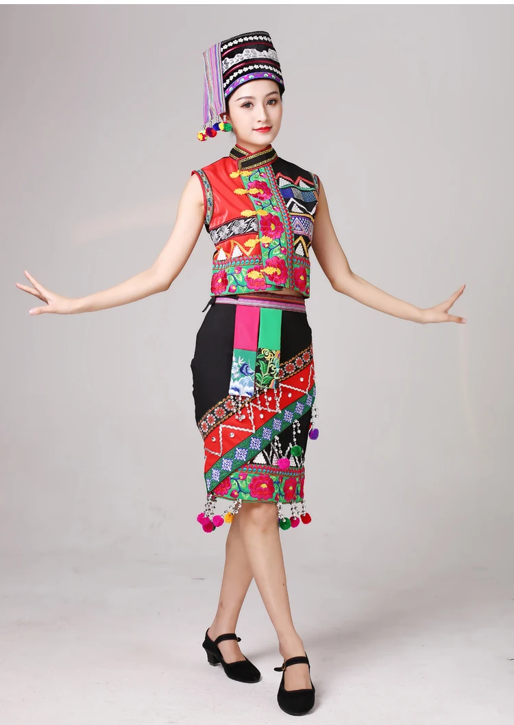 Национальный стиль для женщин традиционные фигурки Тайланда одежда Азии и тихоокеанских острова костюм фестиваль сценическое представление танцевальные платья